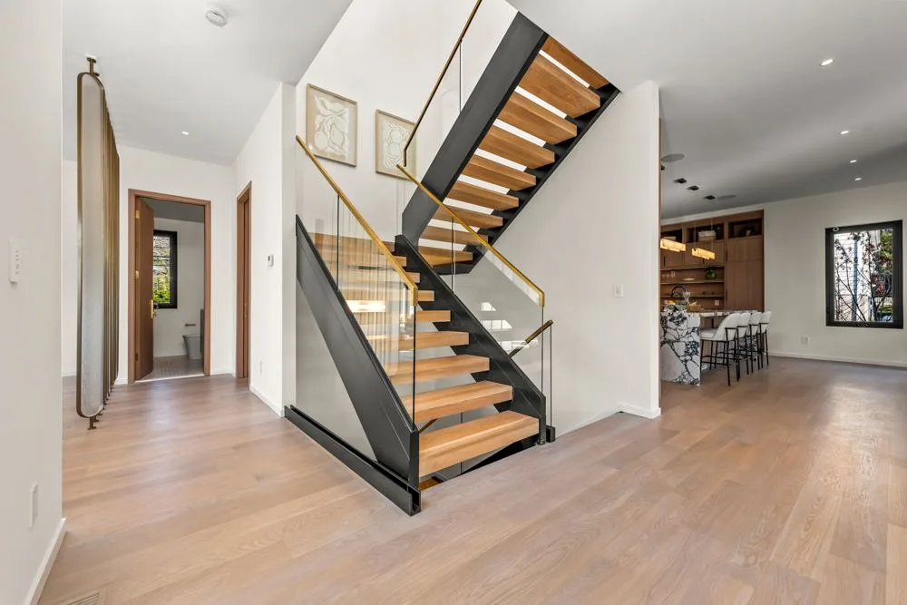 Architectural staircase at Short Hills mansion
