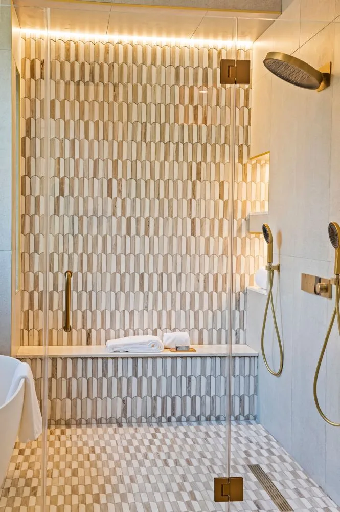 Stone & texture at Short Hills mansion