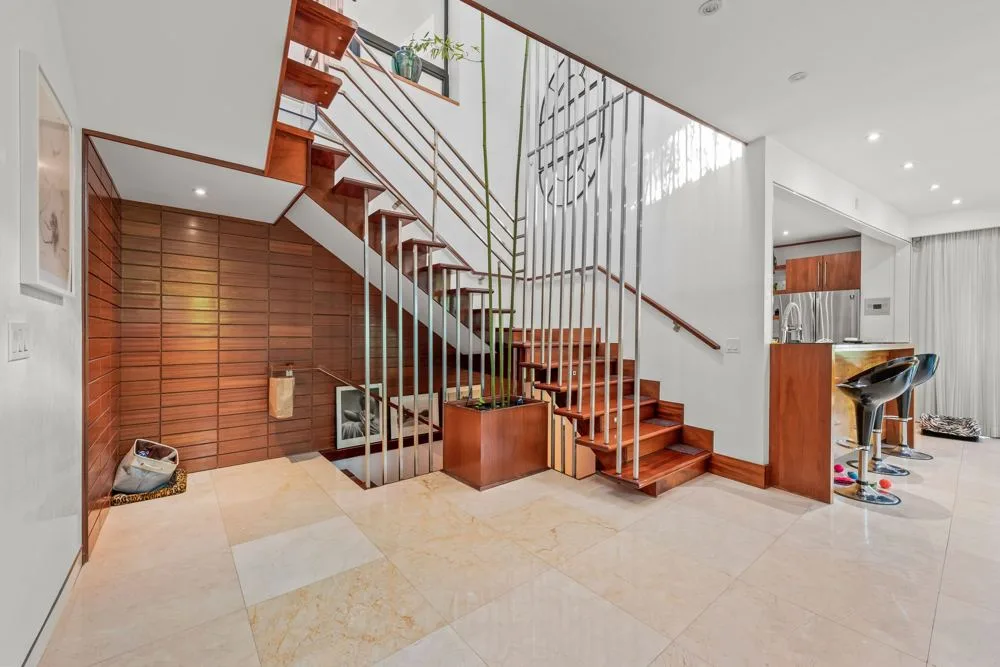 Wood & light at Modern architectural home