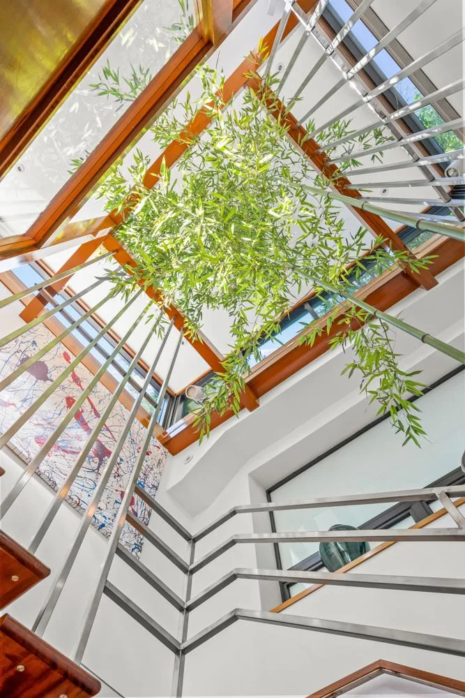The sky above at Modern architectural home