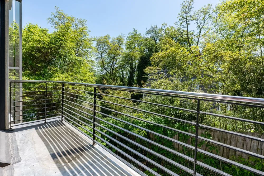 A quiet balcony at Modern architectural home