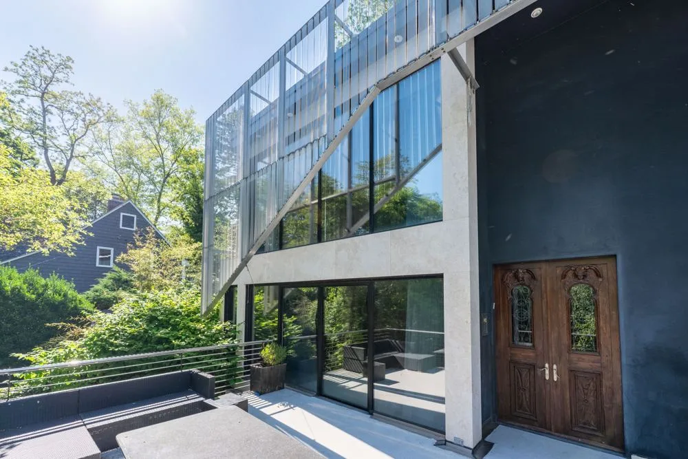 Architectural facade at Modern architectural home