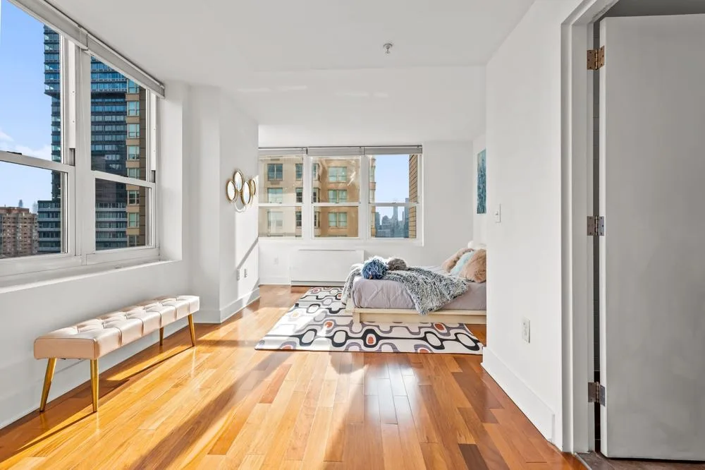 A styled bedroom at Staged city residences