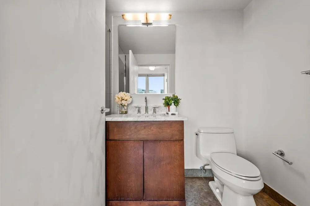 Bathroom detail at Staged city residences