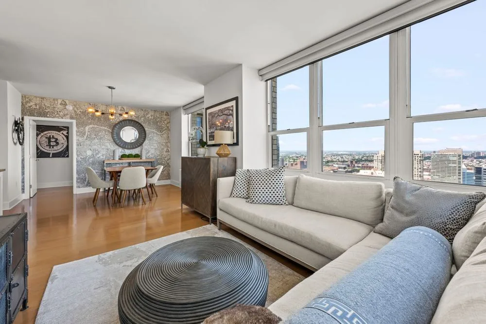 A styled sitting room at Staged city residences