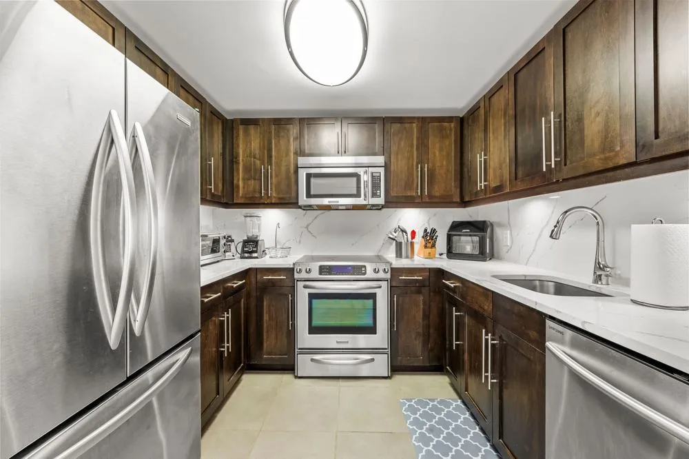 Kitchen details at Staged city residences